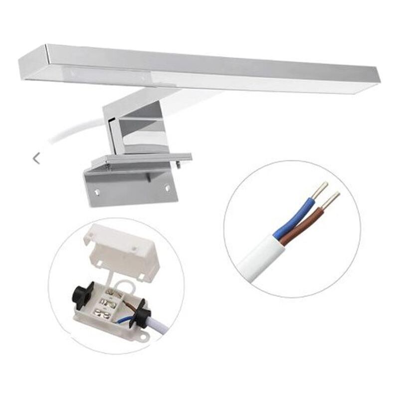 foto del prodotto fortuneville lampada da specchio per bagno a led con interruttore, 30cm 700lm 5w illuminazione per bagno 6000k bianco freddo, lampada da parete per