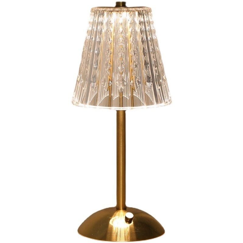 foto del prodotto fortuneville lampada da tavolo in cristallo touch ricaricabile lampada da tavolo usb piccola luce notturna bar creativo ristorante lampada da