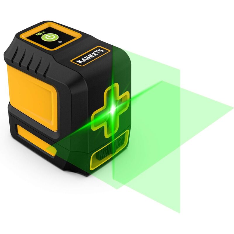 foto del prodotto fortuneville laser a croce autolivellante verde, livello laser t03 portata operativa 30 m, precisione 0,3 mm m, tempo di funzionamento fino a