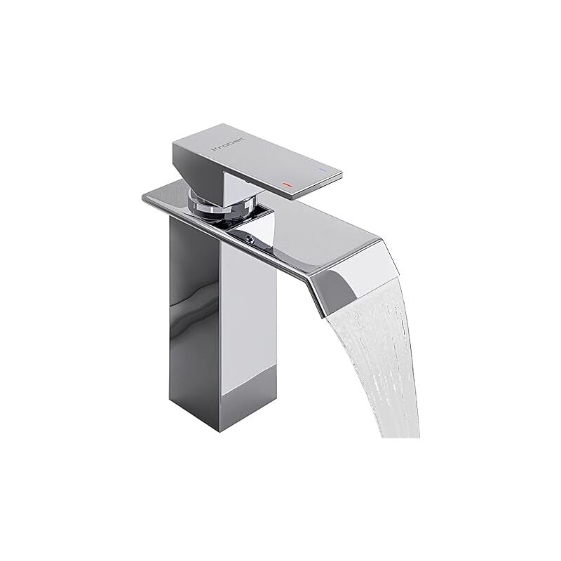 foto del prodotto fortuneville lavello, cascata, altezza, rubinetto per acqua calda e fredda, stile moderno
