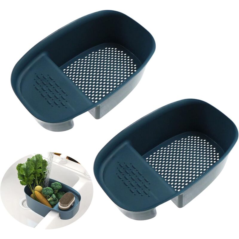 foto del prodotto fortuneville lavello e frutta e verdura, rubinetto da cucina singolo, portaspugna, organizer per detriti, ripiano antiscivolo, griglia di