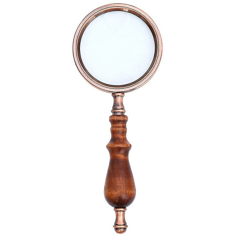 foto del prodotto fortuneville lente d ingrandimento portatile 10x con lente d ingrandimento con manico in legno per la lettura degli anziani