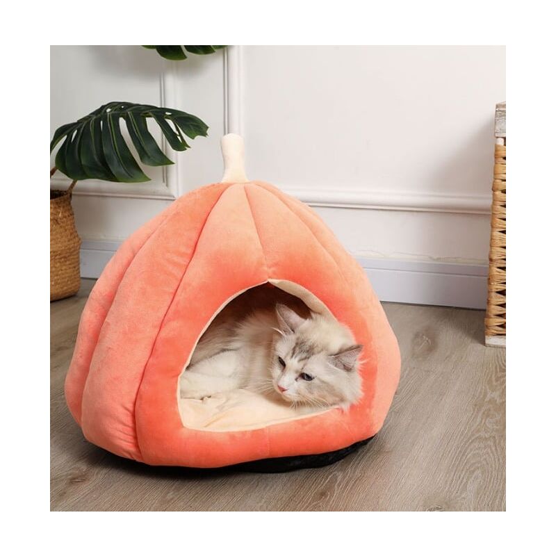 foto del prodotto fortuneville lettiera per gatti con cuscino interno removibile e lavabile m arancione