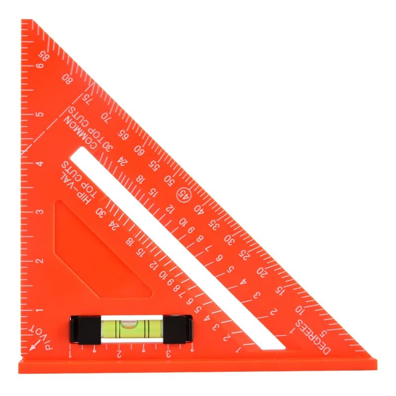 foto del prodotto fortuneville - livello di lavorazione del legno triangolo angolo goniometro lega di alluminio righello di misurazione della velocità quadrata livello di lavorazione del legno 1 pz colore casuale 7 pollici