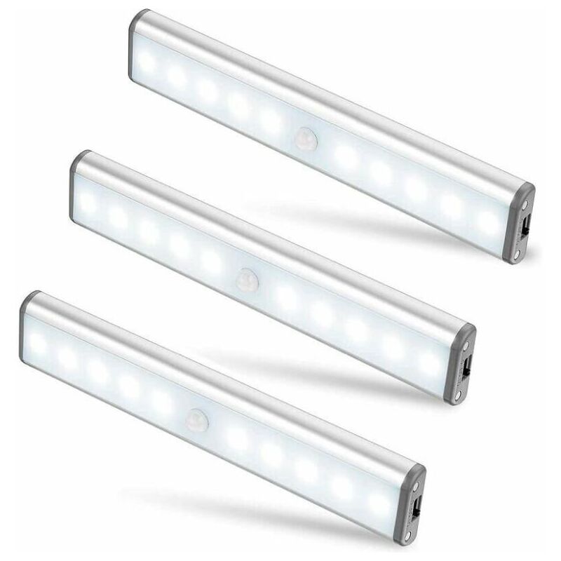 foto del prodotto fortuneville luce led, wireless, ricaricabile tramite usb, magnetica, sensore di movimento, 2 modalit di illuminazione, portatile. luci