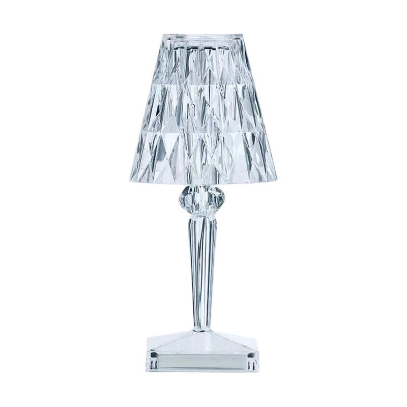 foto del prodotto fortuneville luce notturna a led con proiezione di cristalli di diamante usb di ricarica tocco ristorante bar decorazione lampada da tavolo luce