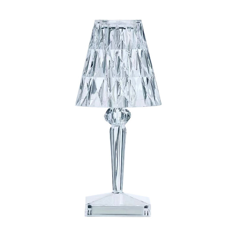 foto del prodotto fortuneville - luce notturna a led con proiezione di cristalli di diamante usb di ricarica tocco ristorante bar decorazione lampada da tavolo luce notturna da comodino (diamond light)