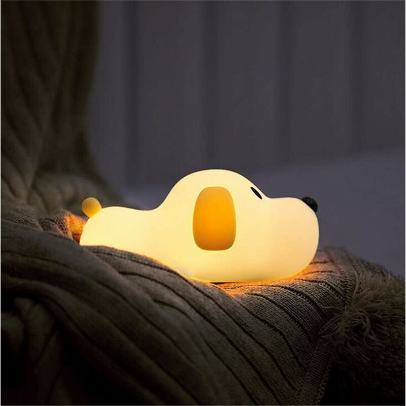 foto del prodotto fortuneville luce notturna per bambini a led con interruttore a sfioramento luce notturna in silicone portatile adatta per camerette, camera da