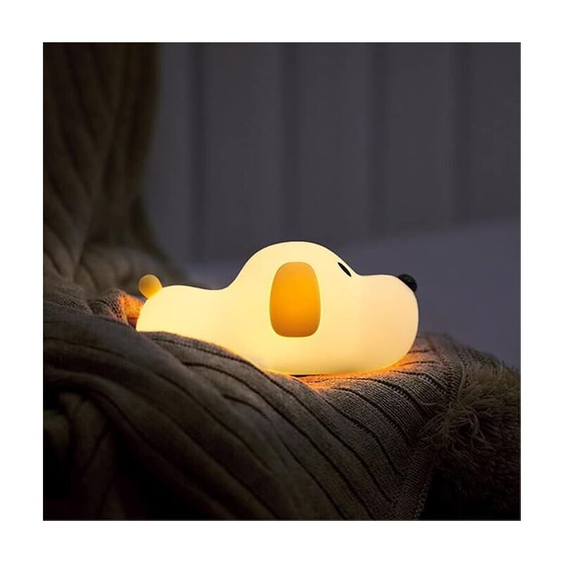 foto del prodotto fortuneville luce notturna per bambini a led con interruttore a sfioramento luce notturna in silicone portatile per cameretta, camera da letto,