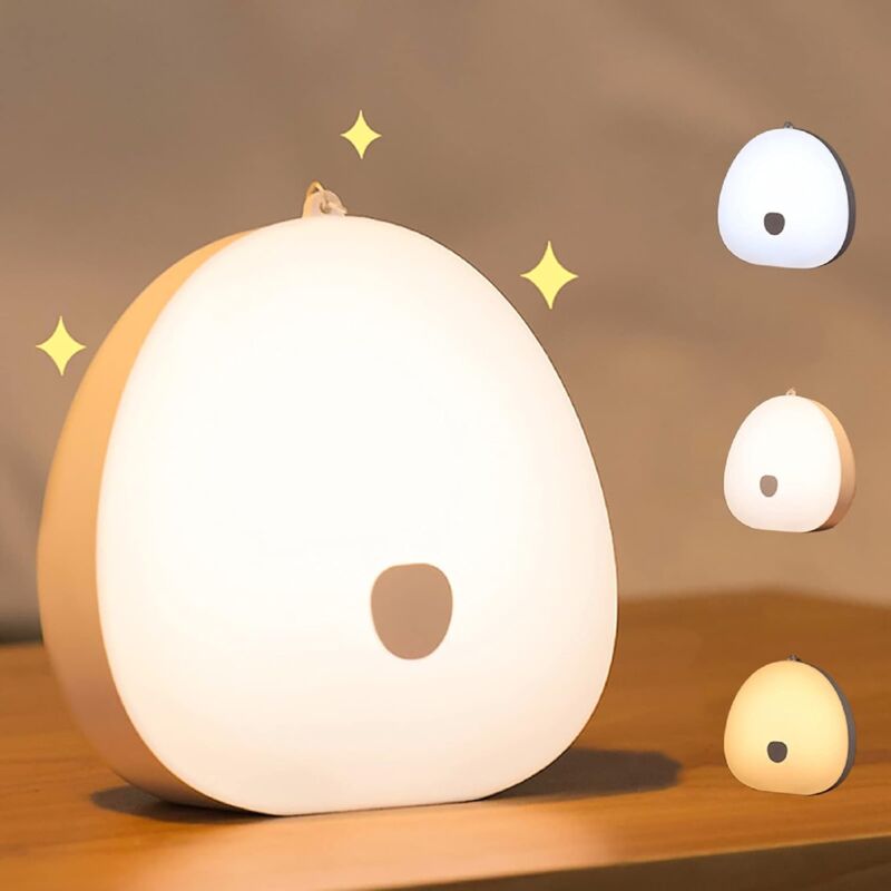 foto del prodotto fortuneville luce notturna per bambini luce notturna per bambini a led 3 colori luce notturna per allattamento dimmerabile con interruttore a