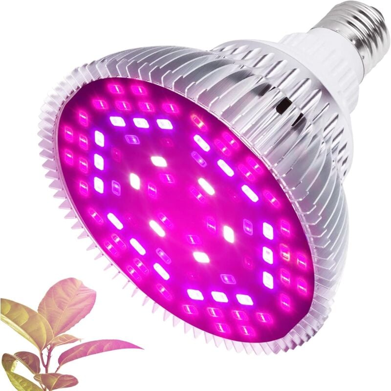 foto del prodotto fortuneville luce per piante a led da 50 w e27 spettro completo 78 led luce per piante a spettro completo per piante idroponiche da interno,