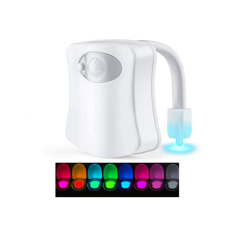 foto del prodotto fortuneville luce per wc luce notturna a led rilevatore di movimento illuminazione luce per wc a led per bagno bagno wc armadietto lavandino sedile