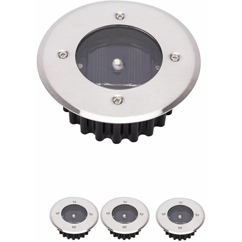 foto del prodotto fortuneville luce solare a led da terra, confezione da 10, luce esterna, lampione stradale, luce interrata, impermeabile
