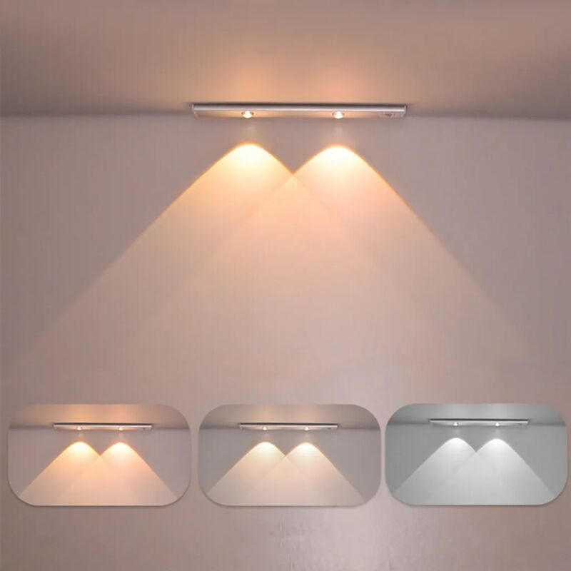 foto del prodotto fortuneville luci per armadietto a led da 30 cm, luce notturna con batteria ricaricabile usb, lampada per armadietto, luci per armadio,