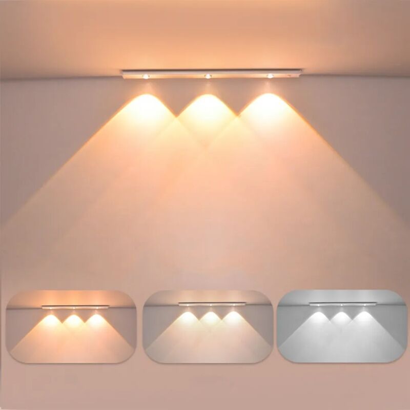 foto del prodotto fortuneville luci per armadietto a led da 40 cm, luce notturna con batteria ricaricabile usb, lampada per armadietto, luci per armadio,