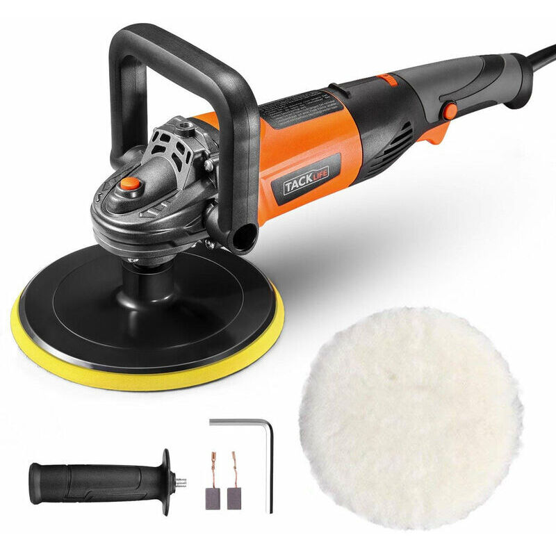 foto del prodotto fortuneville lucidatrice, lucidatrice per auto da 1200 w, 1500 3500 giri min, 6 velocit variabile, piastra sostituibile da 180 mm, impugnatura a