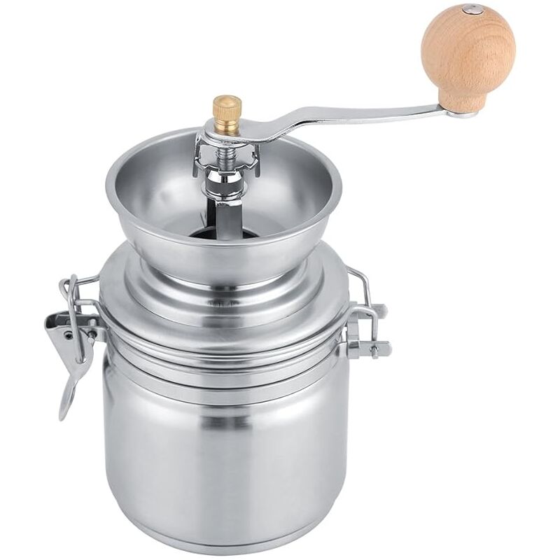 foto del prodotto fortuneville macinino da caff in acciaio inossidabile manovella spice nut macinino alla vaniglia argento 