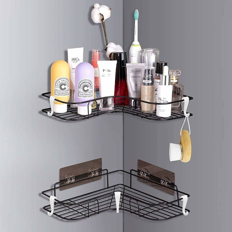 foto del prodotto fortuneville mensole da bagno, mensola per doccia ad angolo per bagno,mensole bagno angolare senza forare, mensola doccia bagno, per bagno e cucina