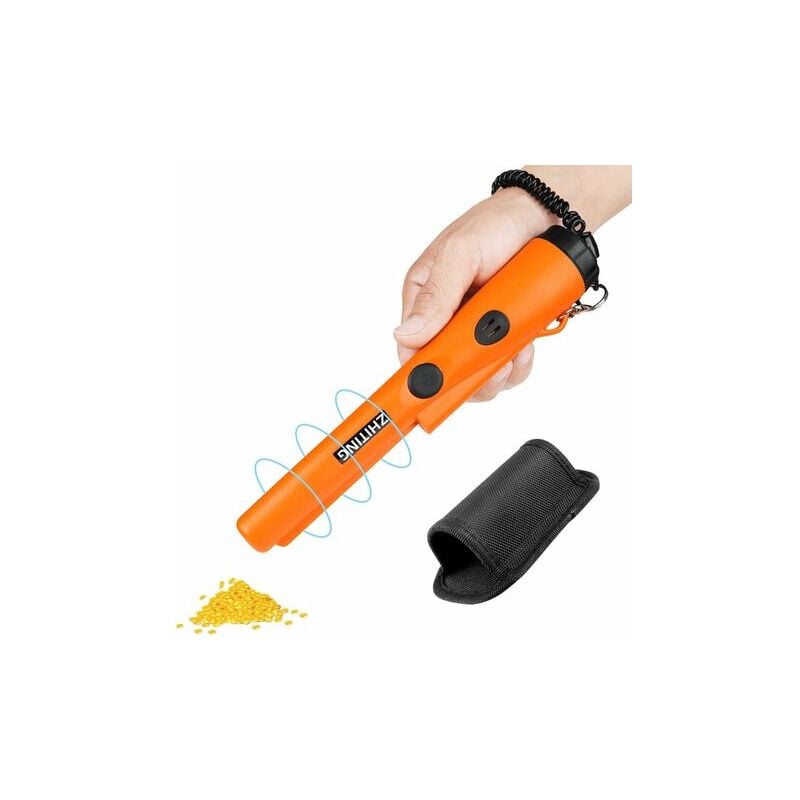 foto del prodotto fortuneville metal detector, metal detector portatile impermeabile, con led e indicatori di vibrazione, per caccia al tesoro, alta precisione per