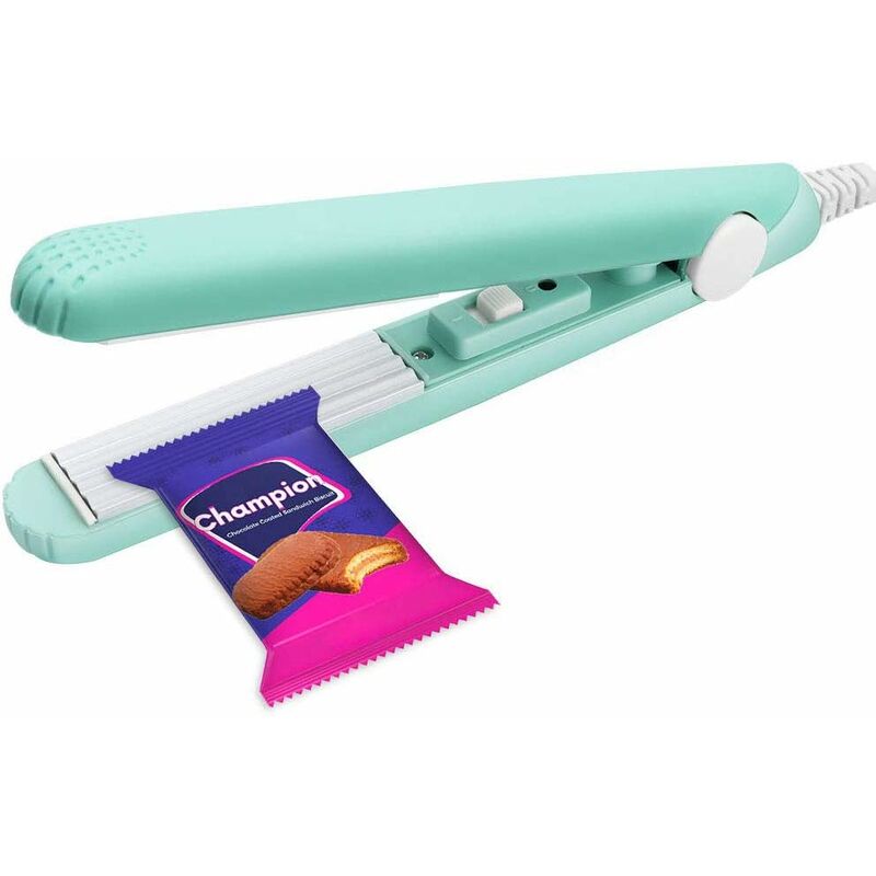foto del prodotto fortuneville mini termosigillatrice per sacchetti per alimenti, macchina per sigillare mini sacchetti portatile, foglio riscaldante sospeso con