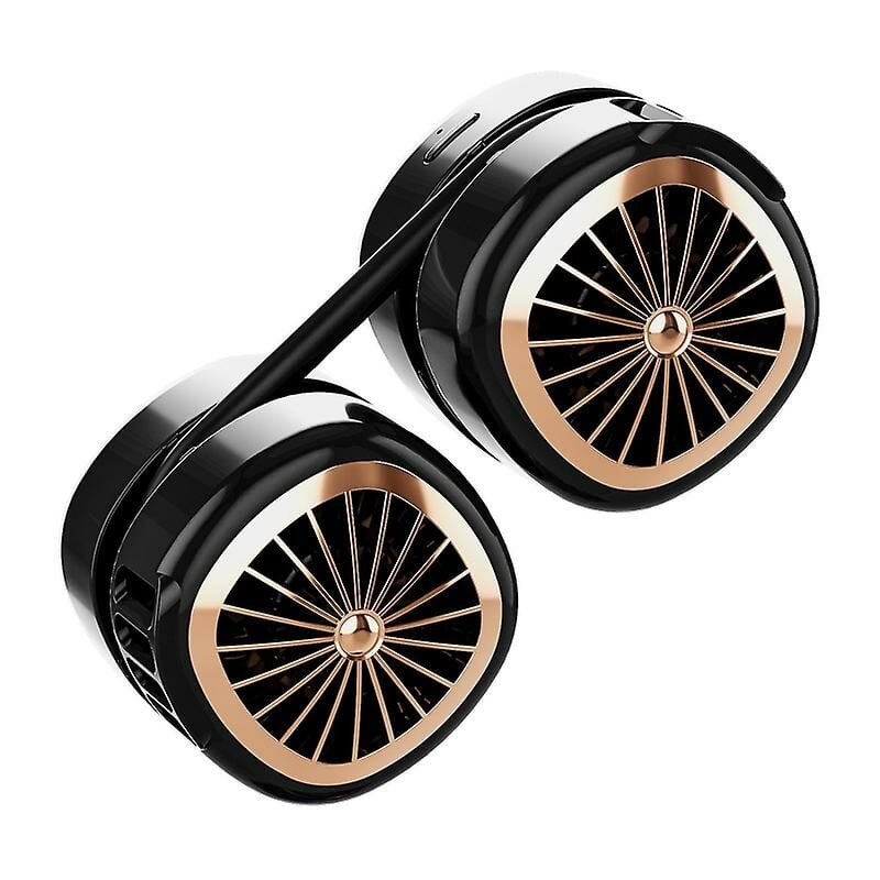 foto del prodotto fortuneville mini ventilatore da collo 4 velocit tipo c ricarica rapida forte flusso d aria collo estivo appeso nero