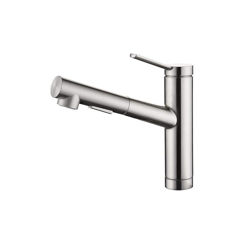 foto del prodotto fortuneville miscelatore cucina, miscelatore cucina con doccetta estraibile, miscelatore lavello 2 getti, miscelatore cucina girevole 120 ,