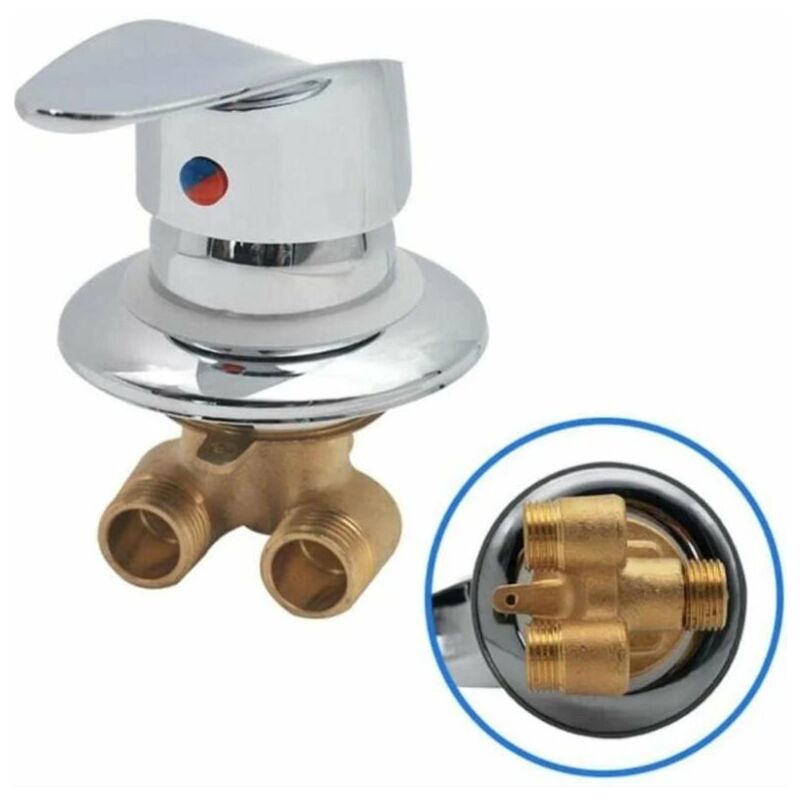 immagine 0 del prodotto fortuneville miscelatore per cabina doccia, rubinetto per doccia in ottone, deviatore di scarico, miscelatore per doccia cromato, connettore g1 2,