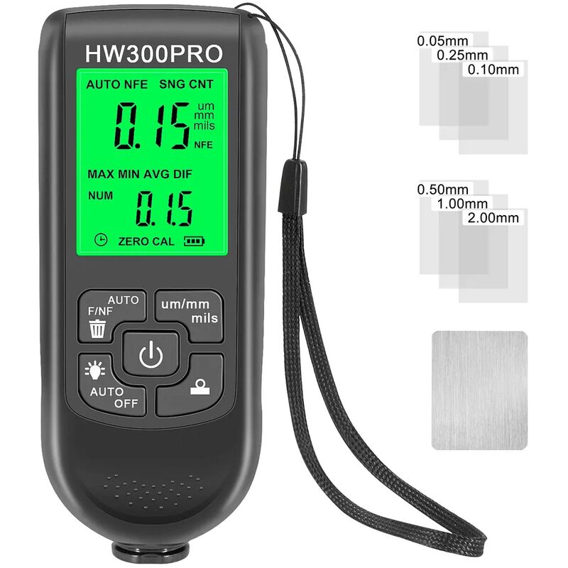 foto del prodotto fortuneville misuratore di spessore lcd ad alta precisione 0 2000um misuratore di spessore del film automobilistico digitale tester di spessore del