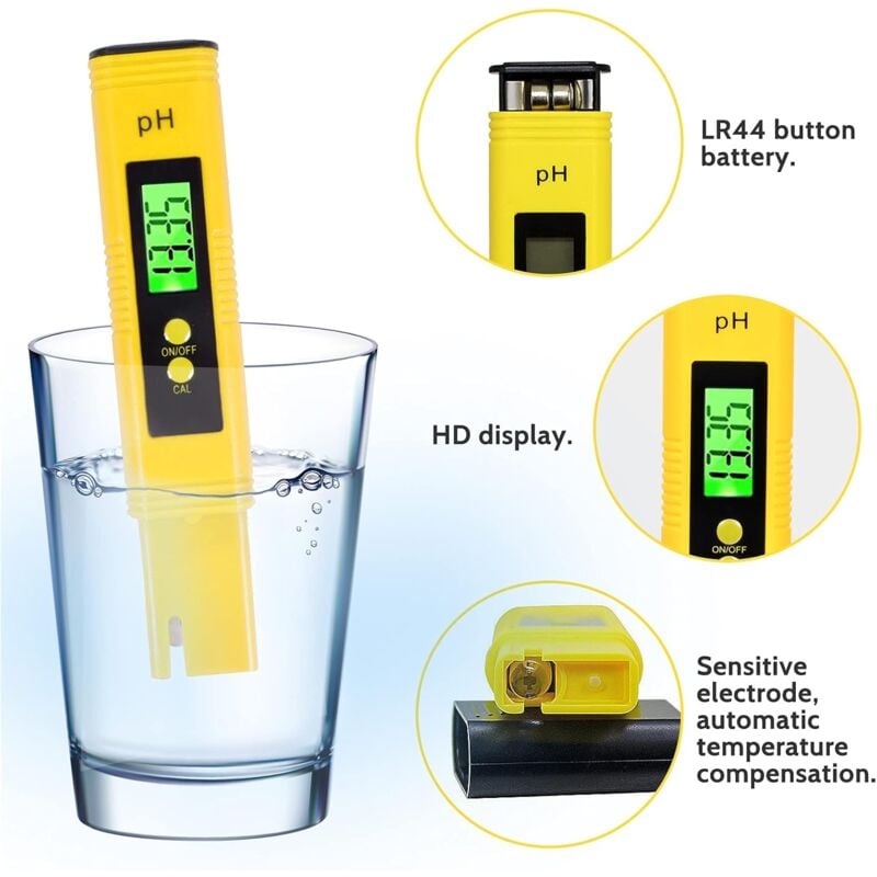 foto del prodotto fortuneville misuratore digitale ph lcd tester digitale della qualit dell acqua tester della qualit dell acqua ph