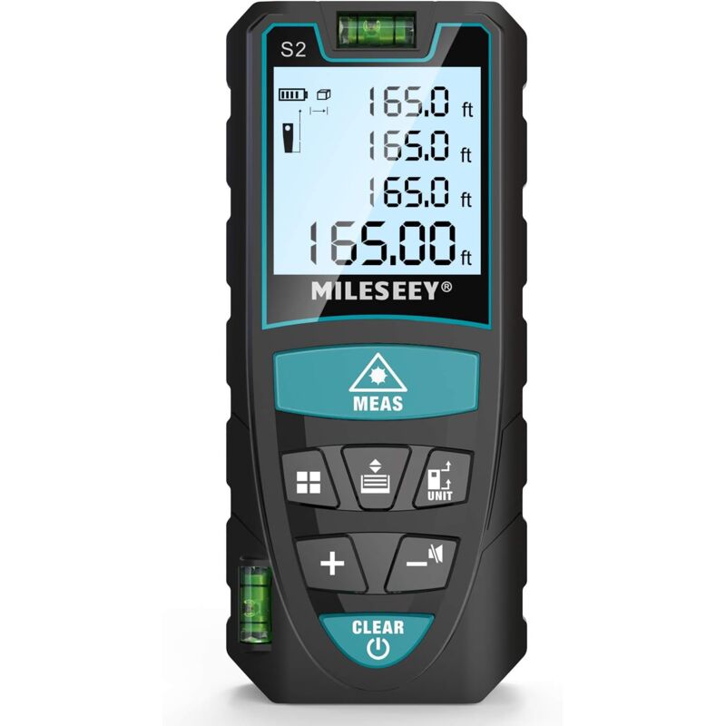 foto del prodotto fortuneville misuratore laser a infrarossi monopezzo 50 m s6 50 misuratore laser digitale a infrarossi con retroilluminazione lcd e display a 4