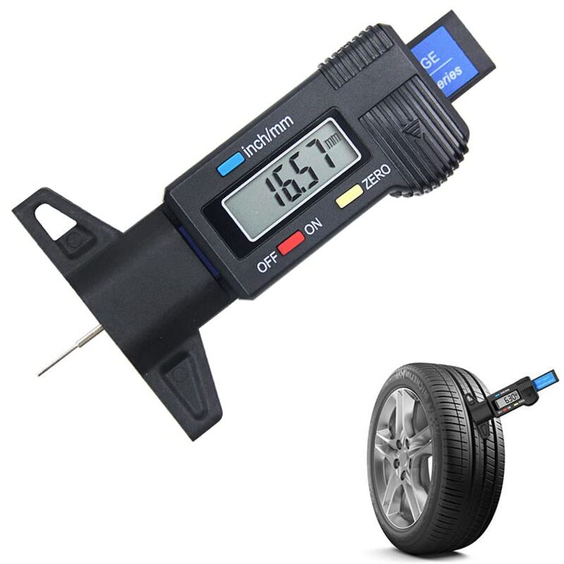 foto del prodotto fortuneville misuratori di profondit per pneumatici, misuratore di profondit del battistrada, misuratore di profondit digitale con display lcd