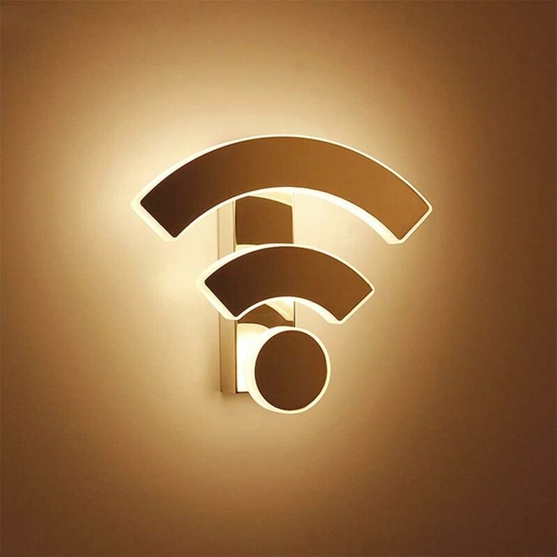 foto del prodotto fortuneville moderna applique da parete a led bianca per interni creativa wifi forma applique lampada da comodino camera da letto in acrilico
