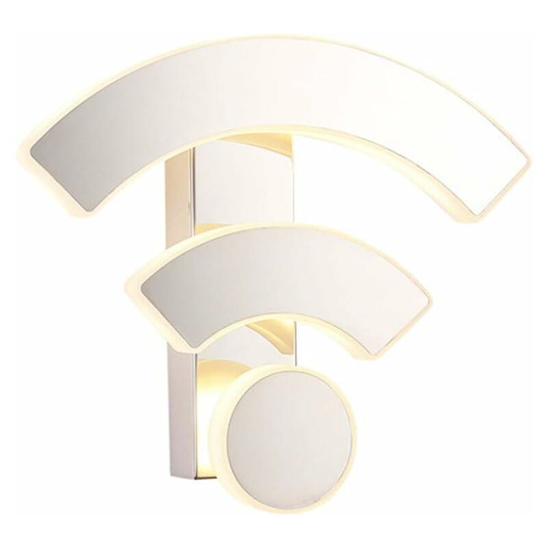 foto del prodotto fortuneville moderna applique da parete a led bianca per interni creativa wifi forma applique lampada da comodino camera da letto in acrilico
