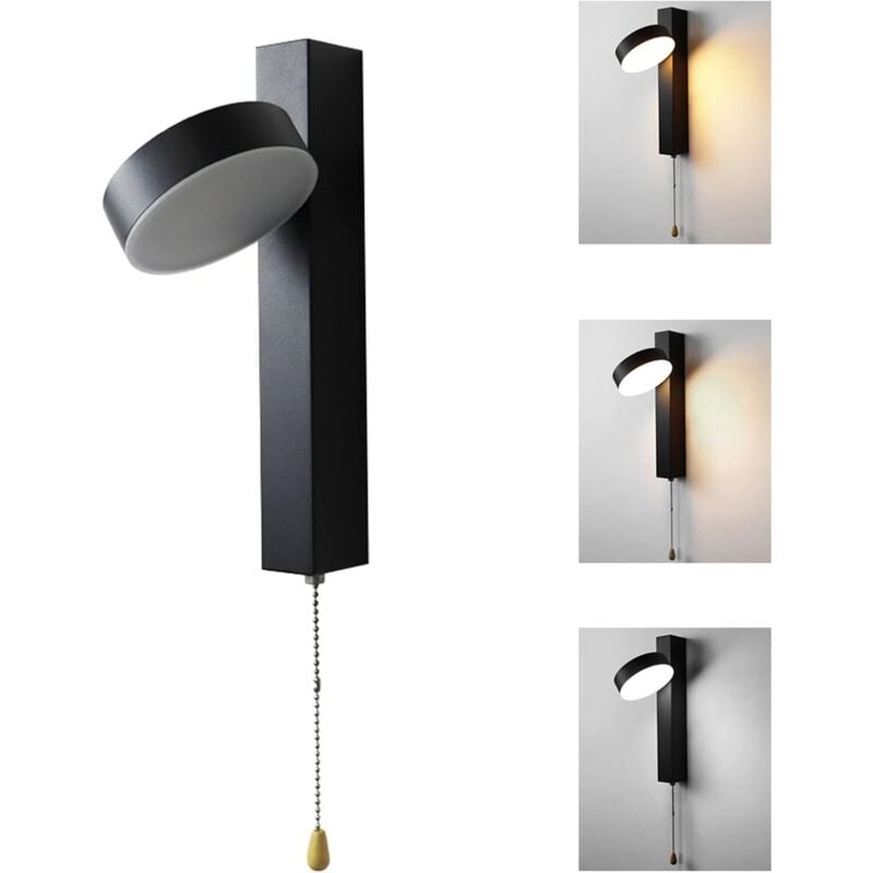 foto del prodotto fortuneville moderne applique da interno per interni 3 temperature di colore 7w led applique da parete per interni applique con rotazione di 180 