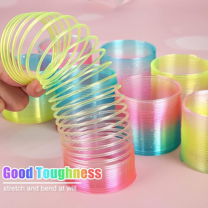 foto del prodotto fortuneville molla giocattolo per bambini, mini molle arcobaleno da 12 pezzi, giocattoli a molla magica, mini giocattoli a molla per divertimento e