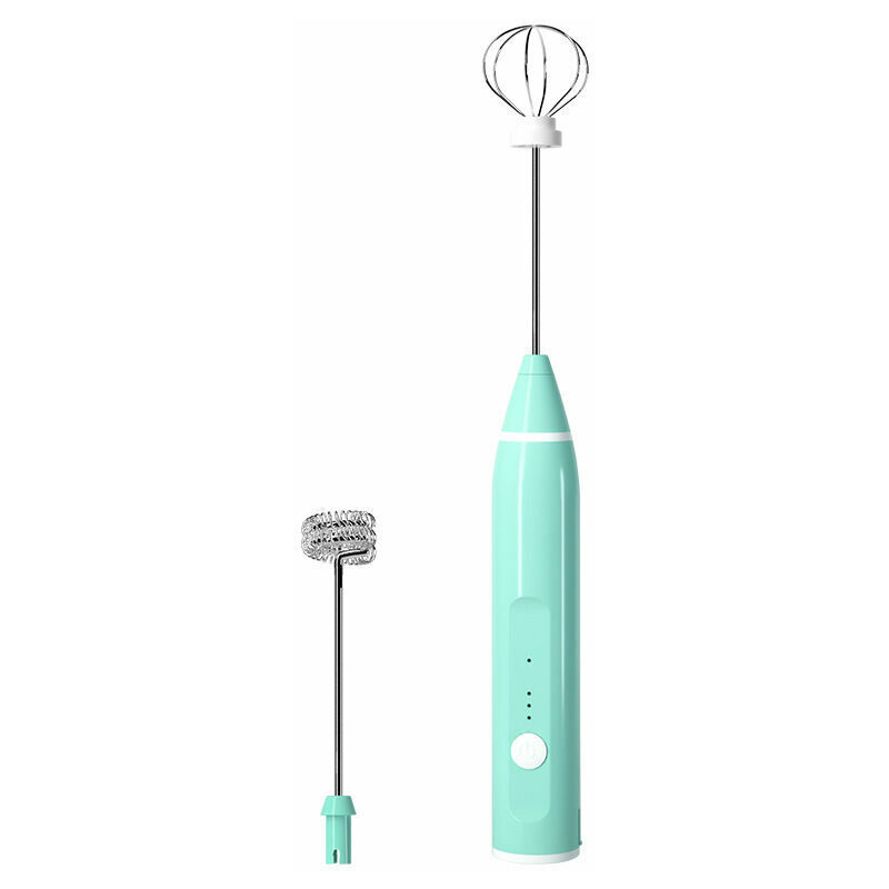 foto del prodotto fortuneville montalatte elettrico portatile elettrico frusta mini doppia frusta usb ricaricabile verde, con due teste