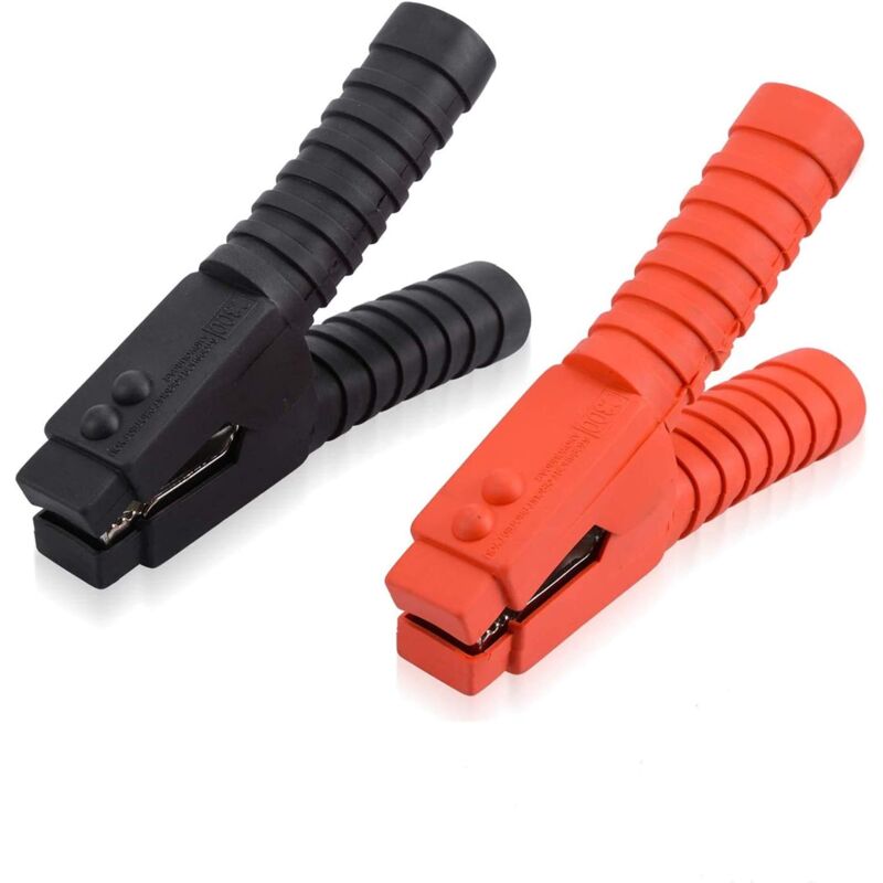 foto del prodotto fortuneville morsetti a coccodrillo 500a morsetti per batteria isolati grandi morsetti a coccodrillo accessori per caricatori per auto rosso nero