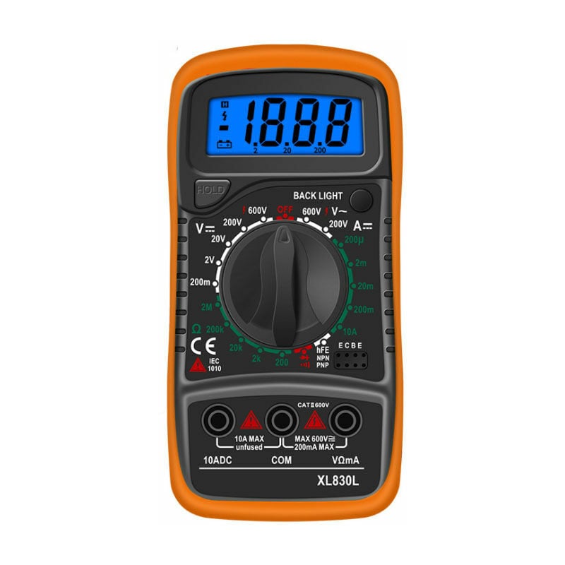 foto del prodotto fortuneville multimetro digitale lcd, voltmetro amperometro ohmmetro di alta qualit , tester elettrico digitale portatile misura tensione corrente