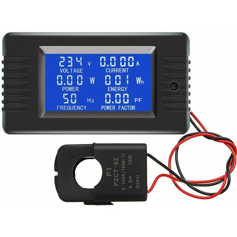foto del prodotto fortuneville multimetro voltmetro amperometro display digitale lcd energia pannello corrente tensione un pezzo