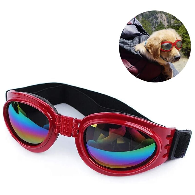 foto del prodotto fortuneville occhiali da sole per cani da compagnia protezione uv occhiali da sole per cuccioli di cane antivento occhiali per cani per cani di