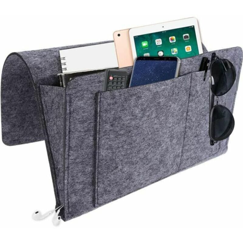 foto del prodotto fortuneville organizer per comodino, organizer per braccioli per divano, telecomando, divano, tasca vuota, tasca per letto, borsa per riporre il