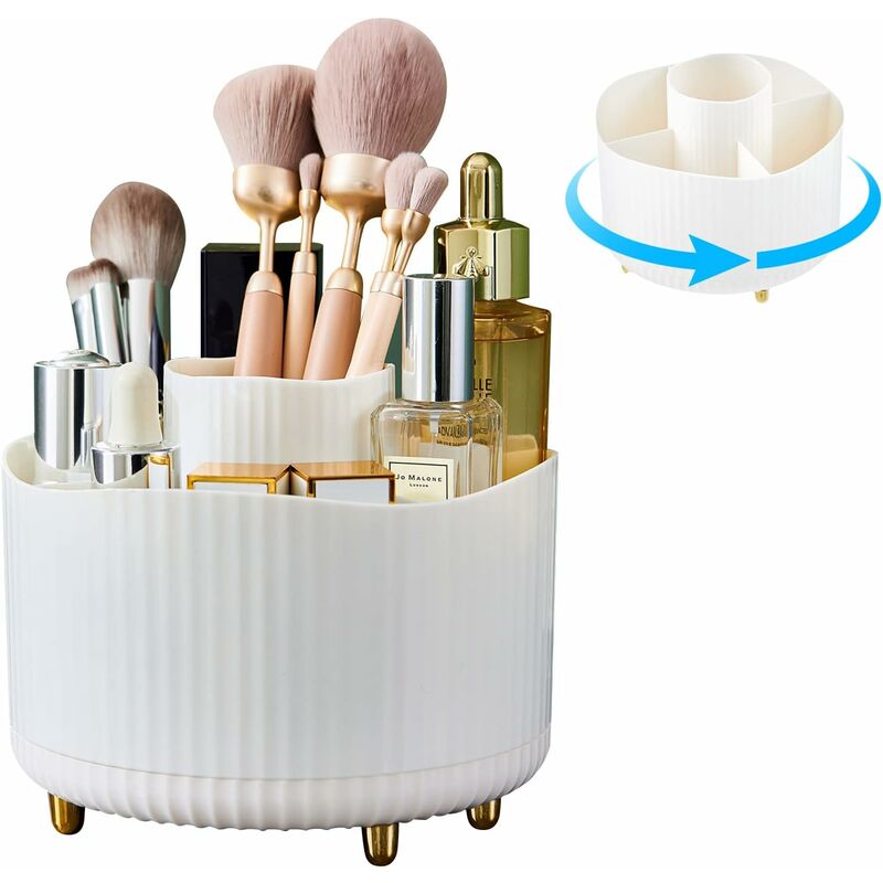 foto del prodotto fortuneville organizzatore rotante per trucchi, scatola portaoggetti per cosmetici, organizer per cosmetici, espositore per trucchi, portaoggetti