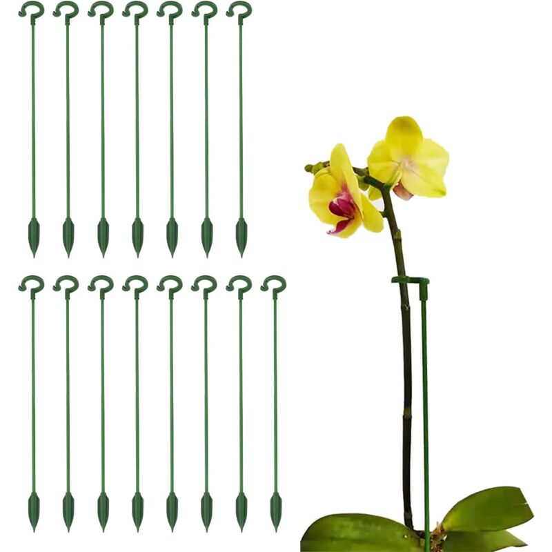 foto del prodotto fortuneville pali per piante, palo di supporto per piante da 20 pezzi, pali per piante da 27 cm, crescita fissa delle piante, impediscono alle