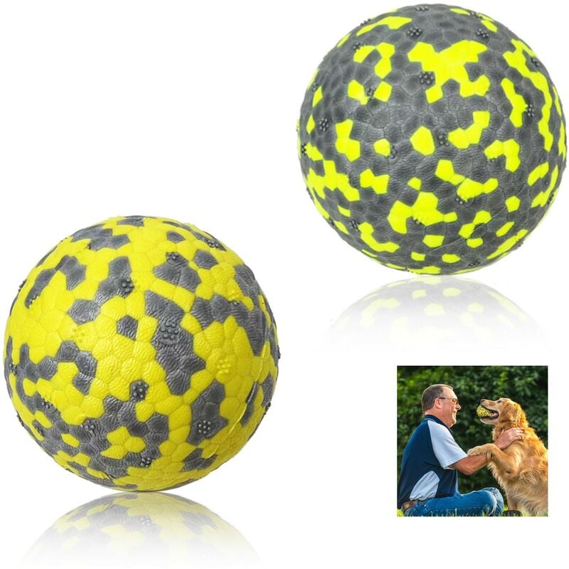 foto del prodotto fortuneville palla per cani ad alta elasticit da 2 pezzi, giocattolo per cani in nuovo materiale, giocattolo per cani indistruttibile, regalo per