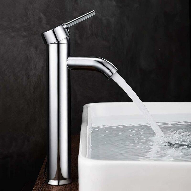 foto del prodotto fortuneville parte per lavabo o lavandino del bagno, rubinetto per lavabo regolabile caldo e freddo, cromato 295 145 30 mm argento