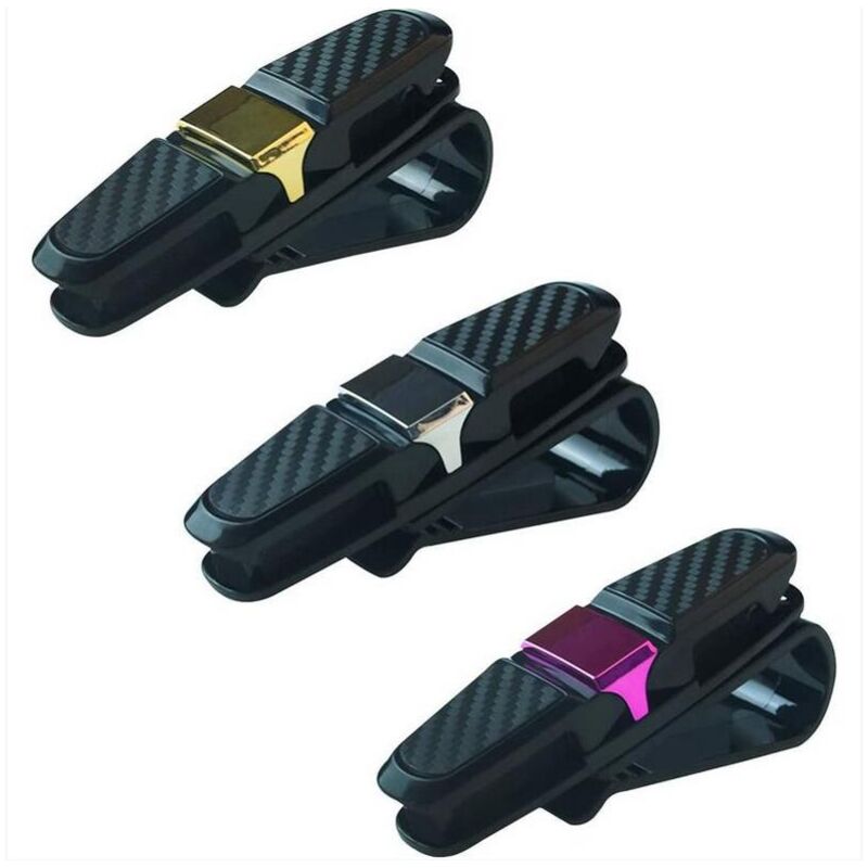 foto del prodotto fortuneville parti porta occhiali per auto porta occhiali in abs per visiera parasole per auto porta occhiali da sole girevole a 180 gradi clip per