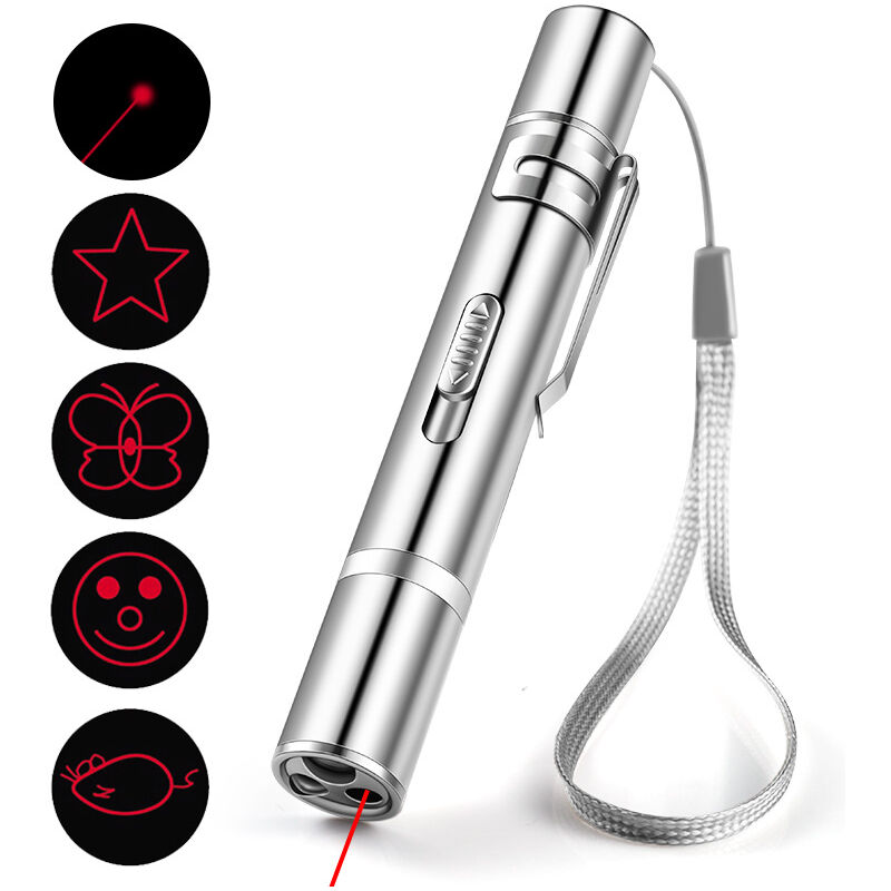 foto del prodotto fortuneville penna per gatto con laser ricaricabile tramite usb, giocattolo per gatti con luce viola, multi modello, forniture per animali