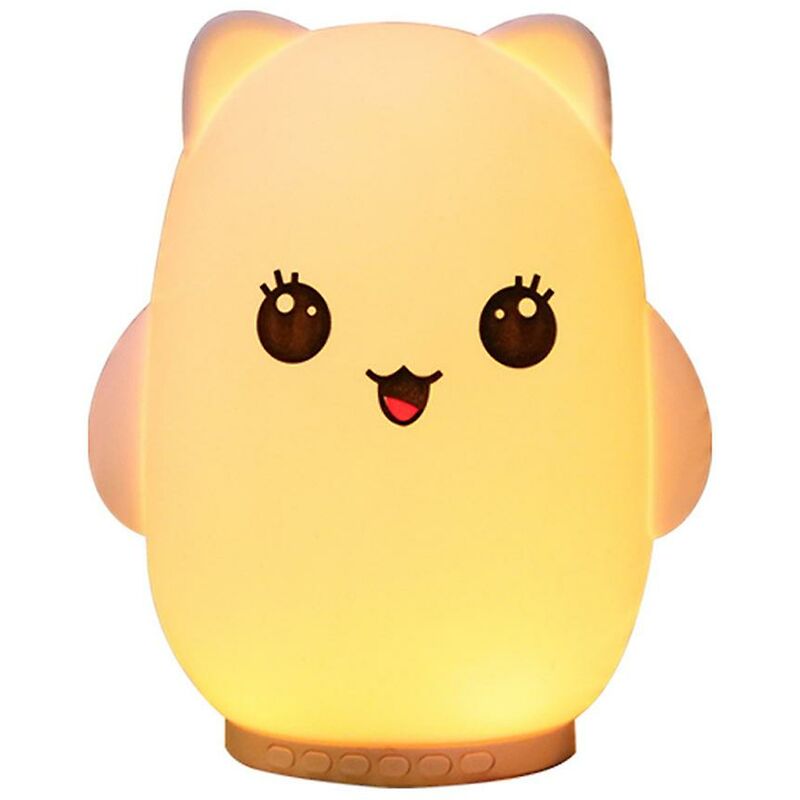 foto del prodotto fortuneville per la camera dei bambini, simpatica lampada da notte in silicone per ragazzi e ragazze, luce notturna portatile per cameretta usb
