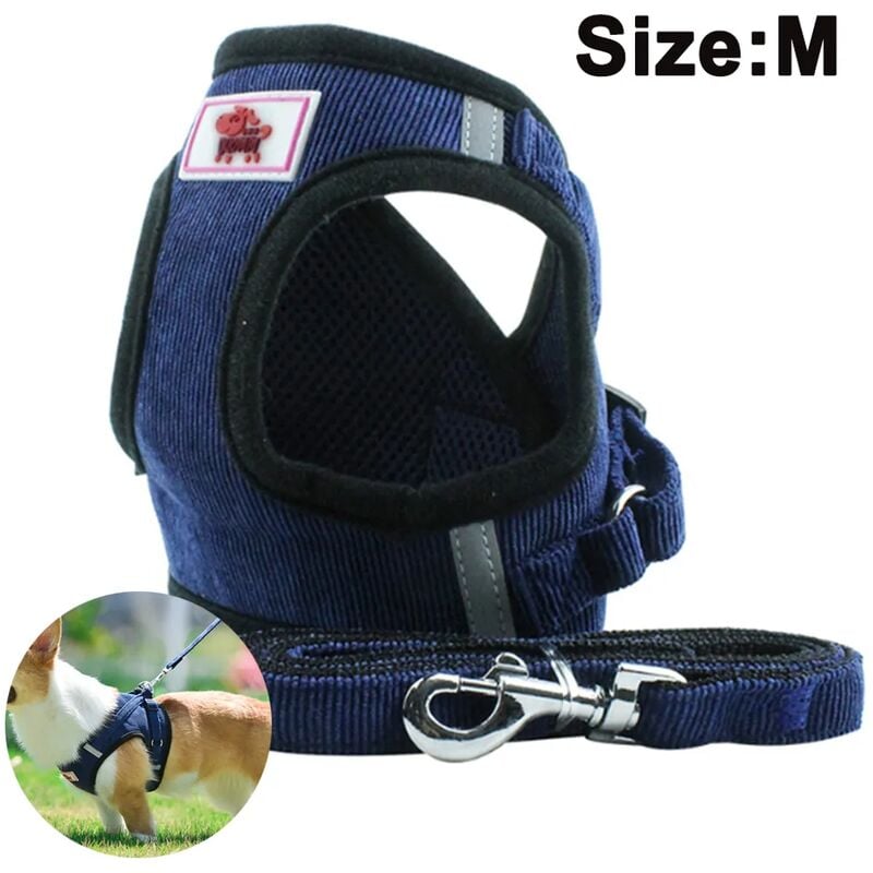 foto del prodotto fortuneville pettorina da corsa per cani, gilet per cani da compagnia, pettorina regolabile per cani, gilet in rete morbida per cani di piccola