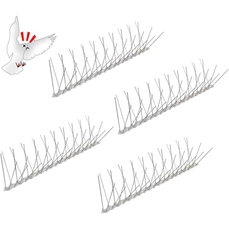 foto del prodotto fortuneville picchi di uccelli in acciaio resistente repellente per piccioni anti bird anti dove picchi controllo dei parassiti orchard bird
